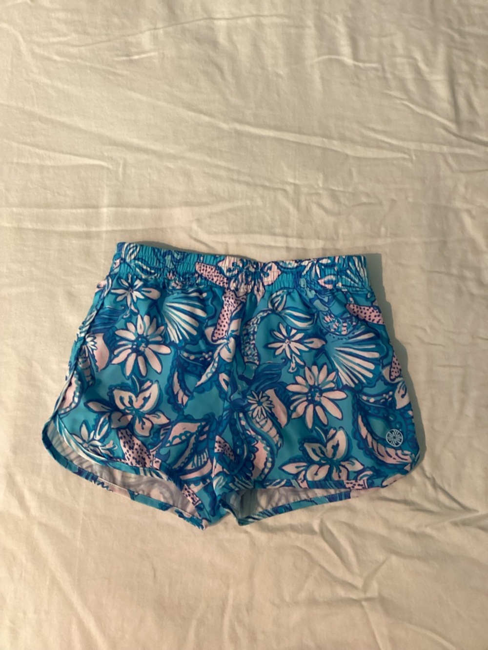 Lilly Pulitzer Mini Boca Chica Shorts in Amalfi Blue Sound The Sirens